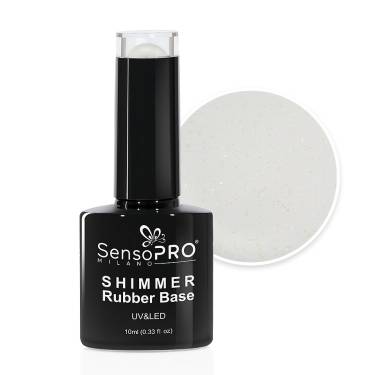 Shimmer Rubber Base SensoPRO Milano - #20 Milky White - 10ml