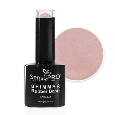 Shimmer Rubber Base SensoPRO Milano - #24 Sunny Beige - 10ml